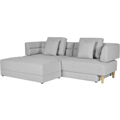 CONCEPT USINE Canapé Multifonction en Tissu 3 à 4 Places BERGA Gris Clair Convertible : 5 Positions Différentes au Choix Design Moderne Style Scandinave Pratique : Coffre de Rangement 82 L - Publicité CONCEPT USINE Canapé Multifonction en Tissu 3 à 4 Places BERGA Gris Clair Convertible : 5 Positions Différentes au Choix Design Moderne Style Scandinave Pratique : Coffre de Rangement 82 L - Publicité