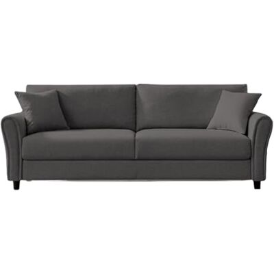 CONCEPT USINE Canapé Droit en Tissu Effet Lin 4 Places Lucerne Gris Foncé Design Moderne et Elégant Confort Luxueux Coussins Assortis Dimensions 212 x 78 x 87 cm - Publicité CONCEPT USINE Canapé Droit en Tissu Effet Lin 4 Places Lucerne Gris Foncé Design Moderne et Elégant Confort Luxueux Coussins Assortis Dimensions 212 x 78 x 87 cm - Publicité