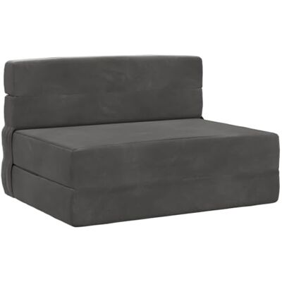 vidaXL Canapé-lit pliable Gris foncé 100 x 80 x 60 cm Tissu, Canapé-lit ajustable, canapé rectangulaire convertible, meuble gain de place pour salon, chambre - Publicité vidaXL Canapé-lit pliable Gris foncé 100 x 80 x 60 cm Tissu, Canapé-lit ajustable, canapé rectangulaire convertible, meuble gain de place pour salon, chambre - Publicité