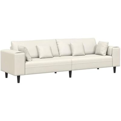 vidaXL Canapé Crème 250 x 77 x 76 cm Velours, Canapé de Salon, mobilier Moderne, sièges dynamiques, Cadre en contreplaqué, Coussin en Mousse, Design Comfy, Salon stylé - Publicité vidaXL Canapé Crème 250 x 77 x 76 cm Velours, Canapé de Salon, mobilier Moderne, sièges dynamiques, Cadre en contreplaqué, Coussin en Mousse, Design Comfy, Salon stylé - Publicité