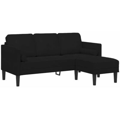 Canapé Minimaliste en Bois, Mousse et Polyester Noir VidaXL - Publicité Canapé Minimaliste en Bois, Mousse et Polyester Noir VidaXL - Publicité