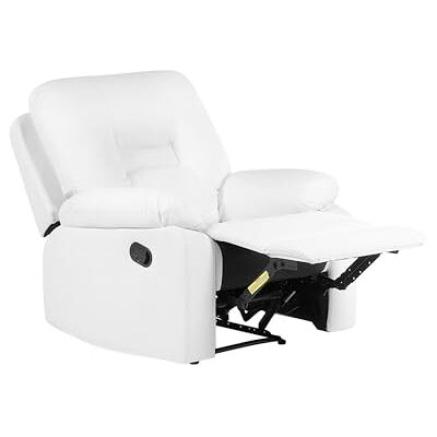 Beliani Fauteuil Relax Position Réglable en Cuir PU Blanc avec Repose-Pied et Dossier Inclinables Design Moderne et Ultra Élégant - Publicité Beliani Fauteuil Relax Position Réglable en Cuir PU Blanc avec Repose-Pied et Dossier Inclinables Design Moderne et Ultra Élégant - Publicité