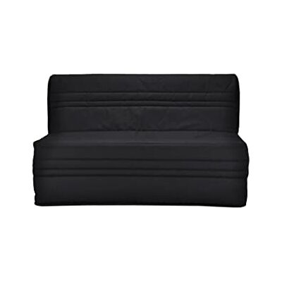 AUCUNE JOE Banquette BZ 3 places Tissu noir Contemporain L 143 x P 97 cm - Publicité AUCUNE JOE Banquette BZ 3 places Tissu noir Contemporain L 143 x P 97 cm - Publicité