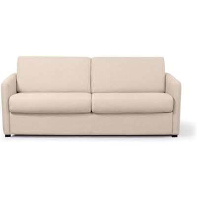 LOUNGITUDE Agathe Canapé Convertible Express 3 Places Véritable Matelas en Tissu Beige -L178cm - Publicité LOUNGITUDE Agathe Canapé Convertible Express 3 Places Véritable Matelas en Tissu Beige -L178cm - Publicité