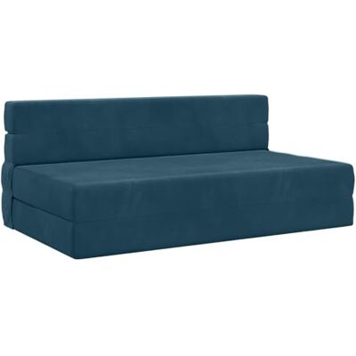 vidaXL Canapé-lit pliable Bleu 152 x 86,5 x 60 cm Tissu, Canapé-lit ajustable, canapé rectangulaire convertible, meuble gain de place pour salon, chambre - Publicité vidaXL Canapé-lit pliable Bleu 152 x 86,5 x 60 cm Tissu, Canapé-lit ajustable, canapé rectangulaire convertible, meuble gain de place pour salon, chambre - Publicité