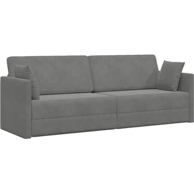 vidaXL Canapé-lit au Sol Gris foncé 213 x 70 x 77 cm Velours, Canapé-lit Moderne, Couchage Compact, Velours Douillet, idéal pour Votre Salon et Gains de Place, Assise Polyvalente - Publicité vidaXL Canapé-lit au Sol Gris foncé 213 x 70 x 77 cm Velours, Canapé-lit Moderne, Couchage Compact, Velours Douillet, idéal pour Votre Salon et Gains de Place, Assise Polyvalente - Publicité