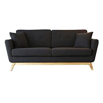 CONCEPT USINE Canapé Scandinave Höga Gris Anthracite 3 Places + 2 Coussins Canapé Moderne Design Droit en Tissu avec Accoudoirs Coussins D'Appoint, Dossier, Assise Déhoussables Largeur 190 cm - Publicité CONCEPT USINE Canapé Scandinave Höga Gris Anthracite 3 Places + 2 Coussins Canapé Moderne Design Droit en Tissu avec Accoudoirs Coussins D'Appoint, Dossier, Assise Déhoussables Largeur 190 cm - Publicité