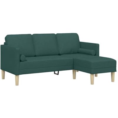 Canapé en L Vert Foncé en Tissu vidaXL - Canapé - Publicité Canapé en L Vert Foncé en Tissu vidaXL - Canapé - Publicité
