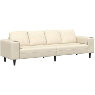 vidaXL Canapé Crème 250 x 77 x 76 cm Tissu en Velours côtelé, Canapé rectangulaire, Design Moderne, Coussin Respirant, siège élégant, mobilier intérieur Confortable - Publicité vidaXL Canapé Crème 250 x 77 x 76 cm Tissu en Velours côtelé, Canapé rectangulaire, Design Moderne, Coussin Respirant, siège élégant, mobilier intérieur Confortable - Publicité