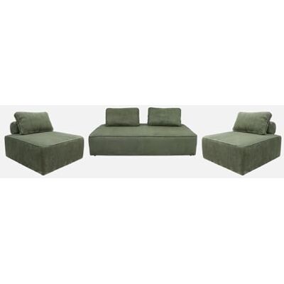 Ensemble de Fauteuils Modulaires en Velours Sweeek - Style Vintage - Publicité Ensemble de Fauteuils Modulaires en Velours Sweeek - Style Vintage - Publicité