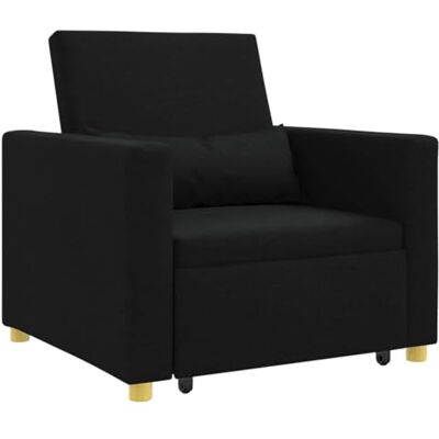vidaXL Canapé-lit escamotable Simple Noir 90 x 165 x 87 cm Tissu, Canapé à Dossier Ajustable, Design Moderne, Fauteuil Tendance, lit Compact, mobilier Pratique pour Le Salon - Publicité vidaXL Canapé-lit escamotable Simple Noir 90 x 165 x 87 cm Tissu, Canapé à Dossier Ajustable, Design Moderne, Fauteuil Tendance, lit Compact, mobilier Pratique pour Le Salon - Publicité