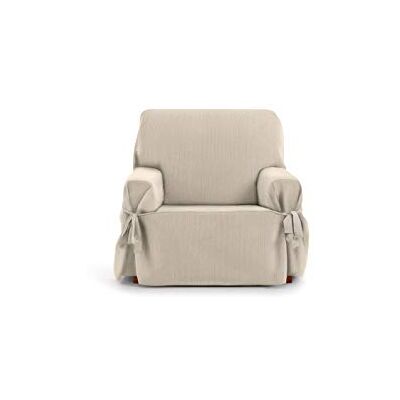 Eysa Housse de Fauteuil avec des Rubans Rabat Couleur 00-écru - Publicité Eysa Housse de Fauteuil avec des Rubans Rabat Couleur 00-écru - Publicité