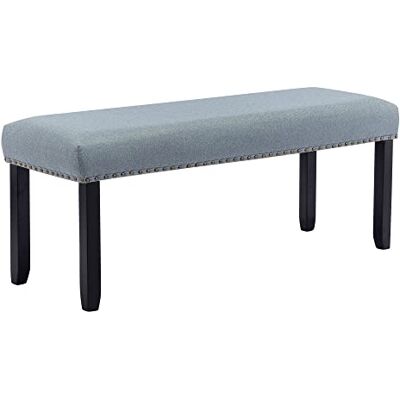 DUHOME Banc Banquette Design Classique, Banc de Couloir Rembourré avec Housse en Lin Pieds avec Pieds en Bois -pour Chambre Salle à Manger Salon Couloir Piano,Vert Clair - Publicité DUHOME Banc Banquette Design Classique, Banc de Couloir Rembourré avec Housse en Lin Pieds avec Pieds en Bois -pour Chambre Salle à Manger Salon Couloir Piano,Vert Clair - Publicité