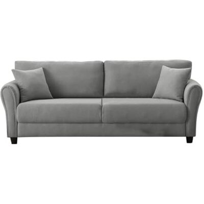 CONCEPT USINE Canapé Droit en Tissu Effet Lin 4 Places Lucerne Gris Clair Design Moderne et Elégant Confort Luxueux Coussins Assortis Dimensions 212 x 78 x 87 cm - Publicité CONCEPT USINE Canapé Droit en Tissu Effet Lin 4 Places Lucerne Gris Clair Design Moderne et Elégant Confort Luxueux Coussins Assortis Dimensions 212 x 78 x 87 cm - Publicité