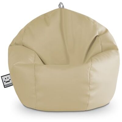 Happers Pouf Enfant Simili Cuir Intérieur Beige - Publicité Happers Pouf Enfant Simili Cuir Intérieur Beige - Publicité