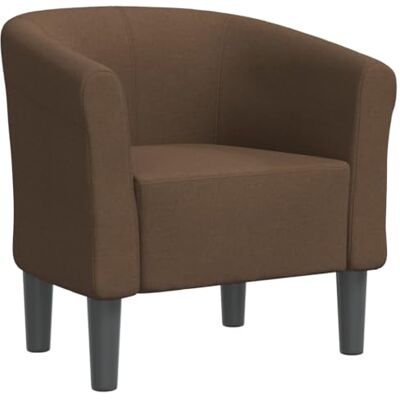 vidaXL Fauteuil Cabriolet, Chaise avec Accoudoirs, Canapé avec Dossier, Siège Rembourré, Meuble de Salon Chambre Bureau, Marron Tissu - Publicité vidaXL Fauteuil Cabriolet, Chaise avec Accoudoirs, Canapé avec Dossier, Siège Rembourré, Meuble de Salon Chambre Bureau, Marron Tissu - Publicité