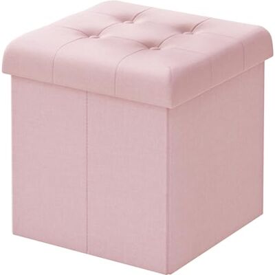 WOLTU Tabouret Pouf de Rangement en Lin,Coffre Repose-Pied Pliable 37,5x37,5x38cm, Rose - Publicité WOLTU Tabouret Pouf de Rangement en Lin,Coffre Repose-Pied Pliable 37,5x37,5x38cm, Rose - Publicité