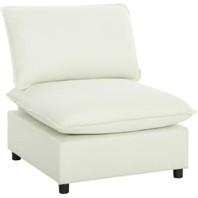 HOMCOM Canapé 1 Places modulable sans Accoudoirs Assise Large 74x85x78cm Canapé de Salon Moderne, Coussins Épais, Tissu en Lin, pour Chambre, Appartement, Petit Espace, Crème - Publicité HOMCOM Canapé 1 Places modulable sans Accoudoirs Assise Large 74x85x78cm Canapé de Salon Moderne, Coussins Épais, Tissu en Lin, pour Chambre, Appartement, Petit Espace, Crème - Publicité