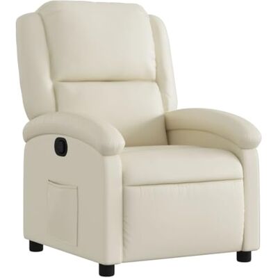 vidaXL Fauteuil Inclinable, Siège avec Accoudoirs et Dossier, Chaise de Relaxation avec Repose-Pieds, Canapé de Salon, Moderne, Crème Similicuir - Publicité vidaXL Fauteuil Inclinable, Siège avec Accoudoirs et Dossier, Chaise de Relaxation avec Repose-Pieds, Canapé de Salon, Moderne, Crème Similicuir - Publicité