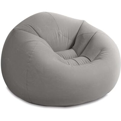 Intex 68579EP Fauteuil Gonflable sans Haricots : Velours côtelé texturé Flocage – Vinyle Durable – Se replie de manière compacte – Capacité de Poids de 100 kg – 114,3 x 114,3 x 71,1 cm - Publicité Intex 68579EP Fauteuil Gonflable sans Haricots : Velours côtelé texturé Flocage – Vinyle Durable – Se replie de manière compacte – Capacité de Poids de 100 kg – 114,3 x 114,3 x 71,1 cm - Publicité
