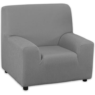 Martina Home Emilia Housse élastique pour canapé 1 Place, Gris, de 70 à 110 cm de Large - Publicité Martina Home Emilia Housse élastique pour canapé 1 Place, Gris, de 70 à 110 cm de Large - Publicité