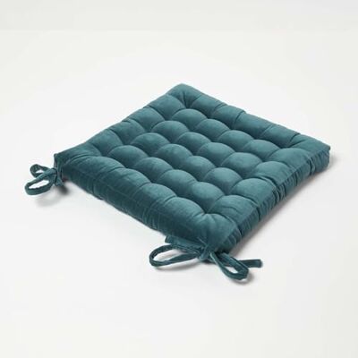 HOMESCAPES Galette de Chaise en Velours, Coussin de Chaise Vert émeraude, Dessus de Chaise 40x40x5 cm - Publicité HOMESCAPES Galette de Chaise en Velours, Coussin de Chaise Vert émeraude, Dessus de Chaise 40x40x5 cm - Publicité
