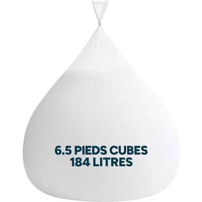 Icon Remplissage Pouf, 6.5 Pieds Cubes, 184 litres, Blanc, Billes Polystyrène pour Remplissage Pouf, Perles en EPS Rembourrage, Fabriqué en Europe - Publicité Icon Remplissage Pouf, 6.5 Pieds Cubes, 184 litres, Blanc, Billes Polystyrène pour Remplissage Pouf, Perles en EPS Rembourrage, Fabriqué en Europe - Publicité
