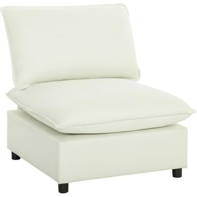 HOMCOM Canapé 1 Places modulable, canapé de Salon Moderne 74 cm sans accoudoirs avec Assise Large, Coussins épais, Tissu en Lin, pour Chambre, Appartement, Petit Espace, crème - Publicité HOMCOM Canapé 1 Places modulable, canapé de Salon Moderne 74 cm sans accoudoirs avec Assise Large, Coussins épais, Tissu en Lin, pour Chambre, Appartement, Petit Espace, crème - Publicité