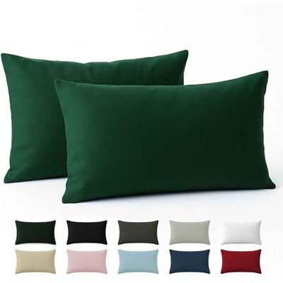 Dreamzie Taie Oreiller 40x70 Coton Renforcé (Set de 2) Vert Tissage serré de 57 Fils/cm² Taie Oreiller 40 x 70 cm- Certifié Oeko Tex - Publicité Dreamzie Taie Oreiller 40x70 Coton Renforcé (Set de 2) Vert Tissage serré de 57 Fils/cm² Taie Oreiller 40 x 70 cm- Certifié Oeko Tex - Publicité