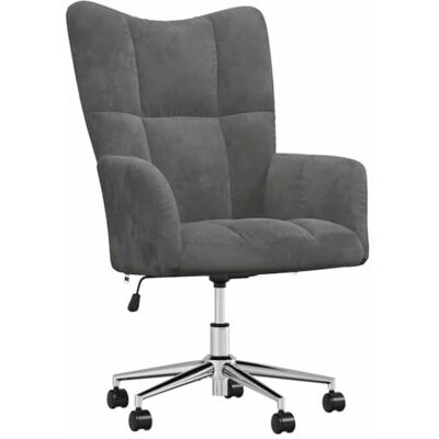 vidaXL Chaise de Relaxation Fauteuil de Détente Siège de Relaxation Chaise de Détente Salon Salle de Séjour Intérieur Gris Foncé Velours - Publicité vidaXL Chaise de Relaxation Fauteuil de Détente Siège de Relaxation Chaise de Détente Salon Salle de Séjour Intérieur Gris Foncé Velours - Publicité