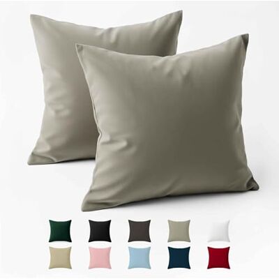 Dreamzie Taie Oreiller 60x60 Coton Renforcé (Set de 2) Gris Clair Tissage serré de 57 Fils/cm² Taie Oreiller 60 x 60 cm Certifié Oeko Tex - Publicité Dreamzie Taie Oreiller 60x60 Coton Renforcé (Set de 2) Gris Clair Tissage serré de 57 Fils/cm² Taie Oreiller 60 x 60 cm Certifié Oeko Tex - Publicité