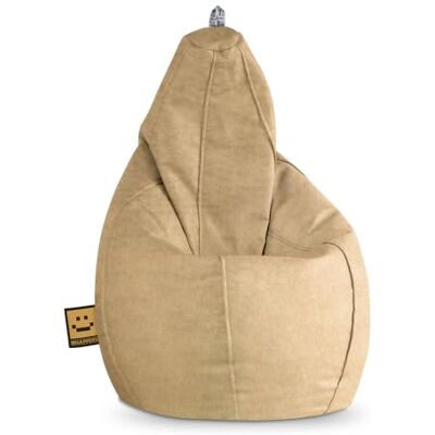 Happers Pouf poire d'extérieur Patagonia beige XXL pour jardin, terrasse ou intérieur. Rembourrage inclus. Publicité Happers Pouf poire d'extérieur Patagonia beige XXL pour jardin, terrasse ou intérieur. Rembourrage inclus. Publicité