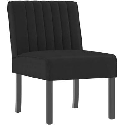 vidaXL Fauteuil sans accoudoirs noir velours - Publicité vidaXL Fauteuil sans accoudoirs noir velours - Publicité