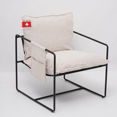 Albatros Breston Fauteuil design vintage avec housse en tissu beige de qualité supérieure pour salon, chambre à coucher ou comme fauteuil TV - Publicité Albatros Breston Fauteuil design vintage avec housse en tissu beige de qualité supérieure pour salon, chambre à coucher ou comme fauteuil TV - Publicité