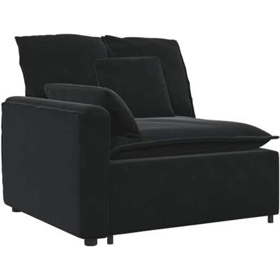 vidaXL Canapé Modulable Module d'Extrémité avec Accoudoir Noir 100cm - Publicité vidaXL Canapé Modulable Module d'Extrémité avec Accoudoir Noir 100cm - Publicité