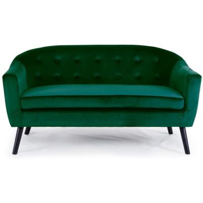 Menzzo Canapé 3 Places Savoy Velours Vert – Style scandinave capitonné – Assise Confortable – L157 x P73 x H79 cm - Publicité Menzzo Canapé 3 Places Savoy Velours Vert – Style scandinave capitonné – Assise Confortable – L157 x P73 x H79 cm - Publicité