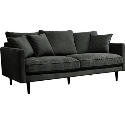 ATMOSPHERA CREATEUR D'INTERIEUR Atmosphera Canapé 3 Places Candice Kaki Tissu Velours Déperlant L194 cm Fabriqué en France pour Salon, Séjour - Publicité ATMOSPHERA CREATEUR D'INTERIEUR Atmosphera Canapé 3 Places Candice Kaki Tissu Velours Déperlant L194 cm Fabriqué en France pour Salon, Séjour - Publicité
