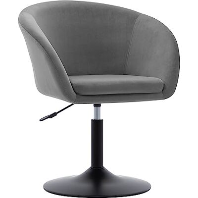 DUHOME Fauteuil Salon Pivotant Chaiese de Coiffeur Réglable en Hauteur Fauteuil Chambre Rembourrée Siège Cocktail, Gris - Publicité DUHOME Fauteuil Salon Pivotant Chaiese de Coiffeur Réglable en Hauteur Fauteuil Chambre Rembourrée Siège Cocktail, Gris - Publicité