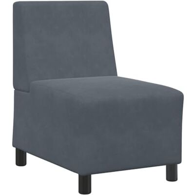 vidaXL Canapé modulaire sans accoudoirs Gris foncé 55 cm Velours - Publicité vidaXL Canapé modulaire sans accoudoirs Gris foncé 55 cm Velours - Publicité