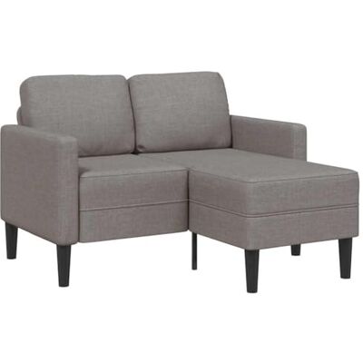 vidaXL Canapé 2 places en L avec méridienne, gris taupe, 125 cm, canapé deux places - Publicité vidaXL Canapé 2 places en L avec méridienne, gris taupe, 125 cm, canapé deux places - Publicité