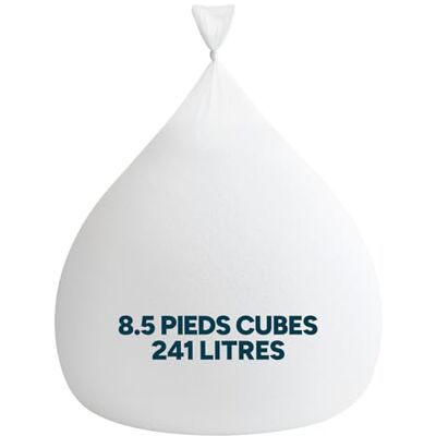 Icon Remplissage Pouf, 8.5 Pieds Cubes, 241 litres, Blanc, Billes Polystyrène pour Remplissage Pouf, Perles en EPS Rembourrage, Fabriqué en Europe - Publicité Icon Remplissage Pouf, 8.5 Pieds Cubes, 241 litres, Blanc, Billes Polystyrène pour Remplissage Pouf, Perles en EPS Rembourrage, Fabriqué en Europe - Publicité