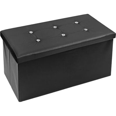 EMMEVI MV S.P.A. - Ottoman de rangement - Accents Swarovski - Noir - Publicité EMMEVI MV S.P.A. - Ottoman de rangement - Accents Swarovski - Noir - Publicité
