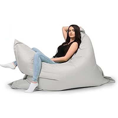 chilly pilley Pouf L XL XXL Coussin De Sol Géant pour S'allonger Et S'asseoir Garniture en Polystyrène, Imperméable, Hydrofuge (100x70, Argent) - Publicité chilly pilley Pouf L XL XXL Coussin De Sol Géant pour S'allonger Et S'asseoir Garniture en Polystyrène, Imperméable, Hydrofuge (100x70, Argent) - Publicité