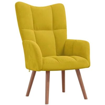 vidaXL Chaise de Relaxation Fauteuil de Détente Siège de Relaxation Chaise de Détente Salon Salle de Séjour Intérieur Jaune Moutarde Velours - Publicité vidaXL Chaise de Relaxation Fauteuil de Détente Siège de Relaxation Chaise de Détente Salon Salle de Séjour Intérieur Jaune Moutarde Velours - Publicité