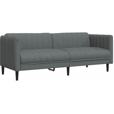vidaXL Canapé à 3 Places, Sofa avec Pieds, Canapé Rembourré avec Accoudoirs et Dossier, Meuble de Chambre à Coucher Intérieur, Gris Foncé Tissu - Publicité vidaXL Canapé à 3 Places, Sofa avec Pieds, Canapé Rembourré avec Accoudoirs et Dossier, Meuble de Chambre à Coucher Intérieur, Gris Foncé Tissu - Publicité