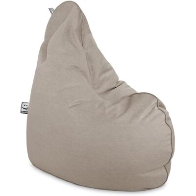Happers Pouf Poire Relax Velours Pierre, Pouf pour Salon Tissu Toucher Peau de pêche - Publicité Happers Pouf Poire Relax Velours Pierre, Pouf pour Salon Tissu Toucher Peau de pêche - Publicité