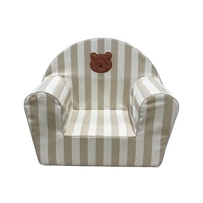 Vertbaudet Fauteuil en Mousse rayé Ourson rayé Beige TU - Publicité Vertbaudet Fauteuil en Mousse rayé Ourson rayé Beige TU - Publicité
