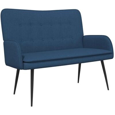 vidaXL Sofa 2 places Bleu 115 x 61 x 87 cm Tissu, Canapé 2 places moderne, avec accoudoirs, compact et tendance, parfait pour se détendre dans le salon - Publicité vidaXL Sofa 2 places Bleu 115 x 61 x 87 cm Tissu, Canapé 2 places moderne, avec accoudoirs, compact et tendance, parfait pour se détendre dans le salon - Publicité