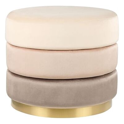 Beliani Pouf en Velours Beige Assise Supplémentaire de Salon Repose-Pieds Glamour Louin - Publicité Beliani Pouf en Velours Beige Assise Supplémentaire de Salon Repose-Pieds Glamour Louin - Publicité