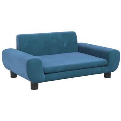 vidaXL Canapé pour enfants bleu 70x45x33 cm velours - Publicité vidaXL Canapé pour enfants bleu 70x45x33 cm velours - Publicité